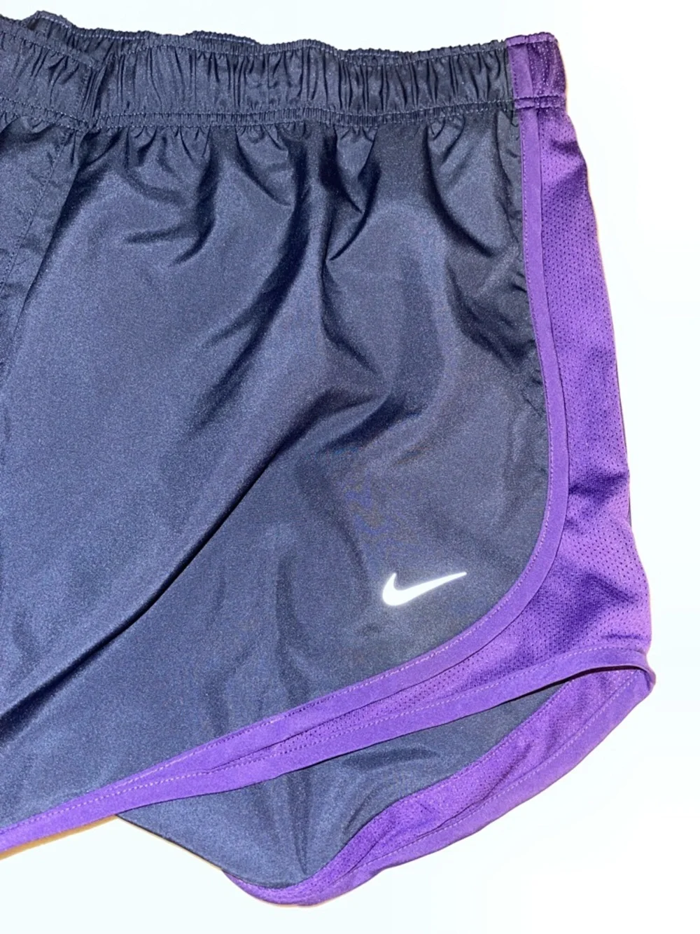 Nike Navy and Purple‎ Women's Running Shorts